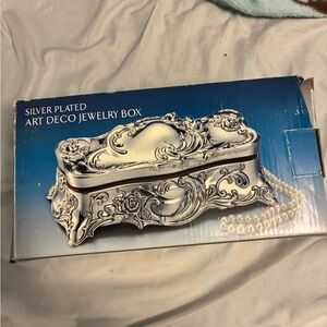 Silver Plated Art Deco Jewelry Box